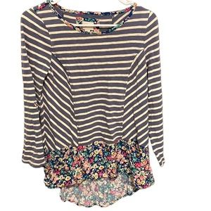 Postmark by Anthropologie striped floral top